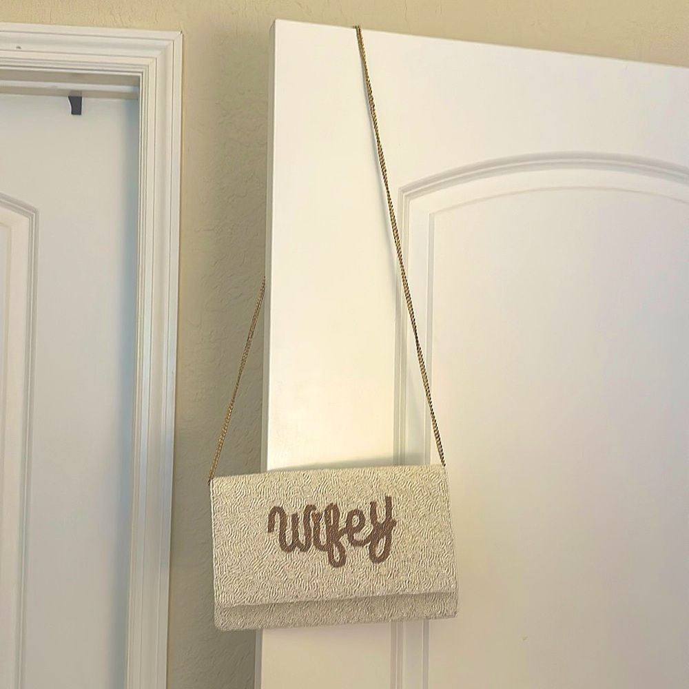 Beaded “Wifey” Crossbody Purse